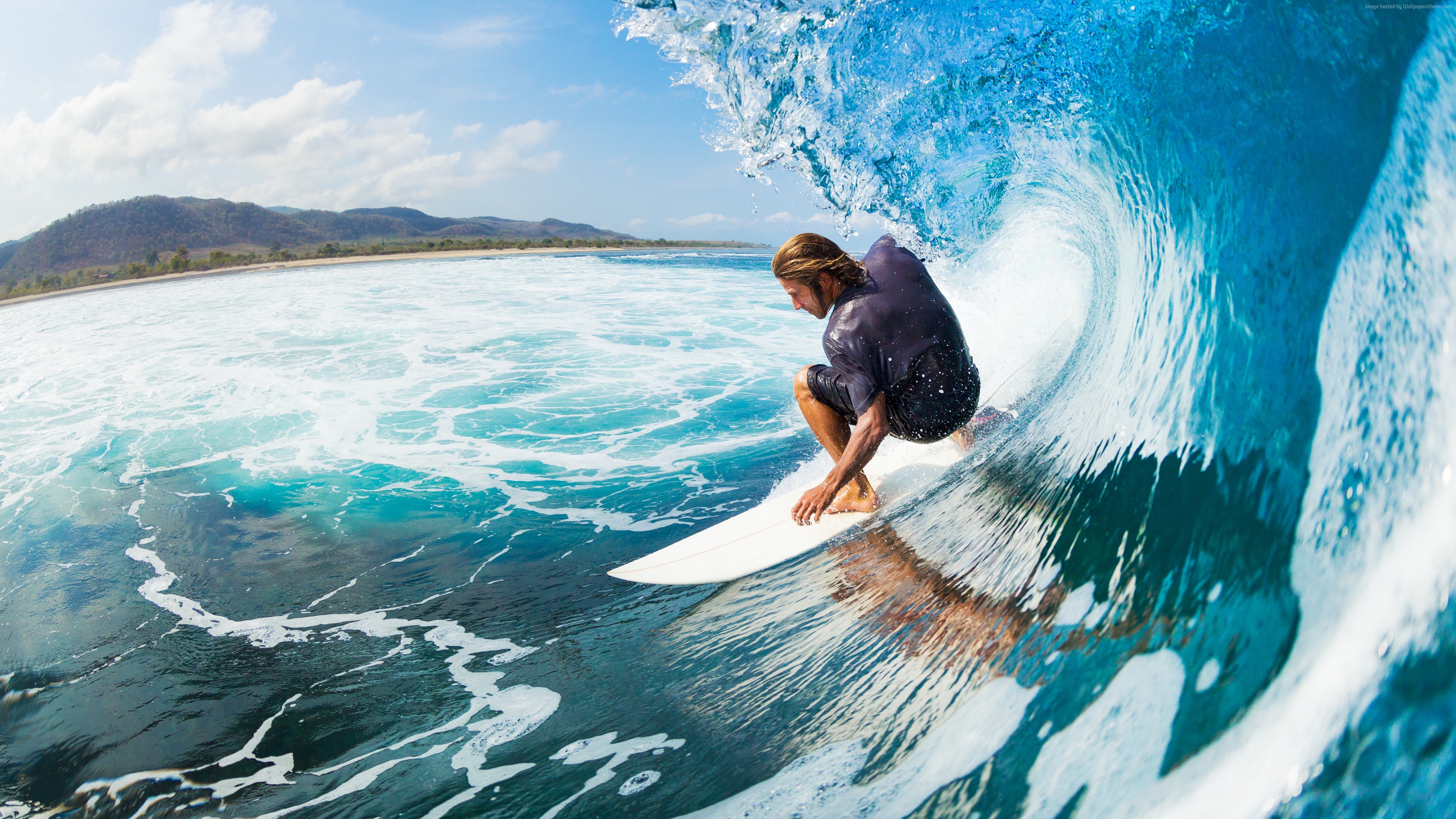 Wallpaper Surfing, man, sports, ocean, wave, Sport